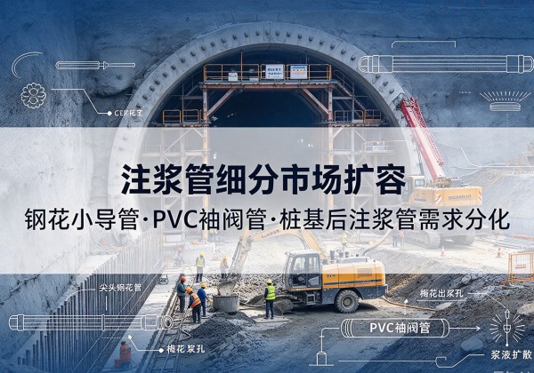 宁明注浆管细分市场扩容，隧道钢花小导管、PVC 袖阀管、桩基后注浆管需求分化